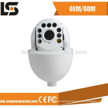 cctv monitor die casting parts silver color aluminum indoor/outdoor cctv camera housing